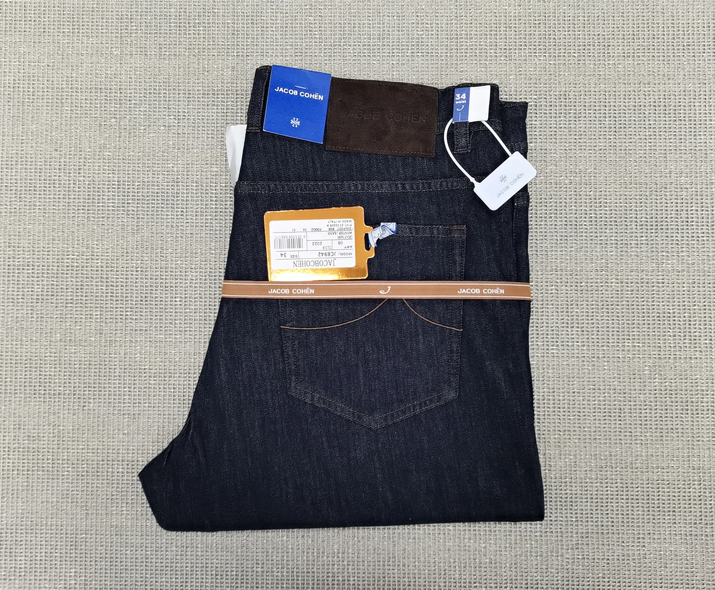 BLSK CPRTI Jeans Thin Cotton Men 2026 Spring Summer new straight breathable comfort pocket embroidery Big size 30-40 Long Pants