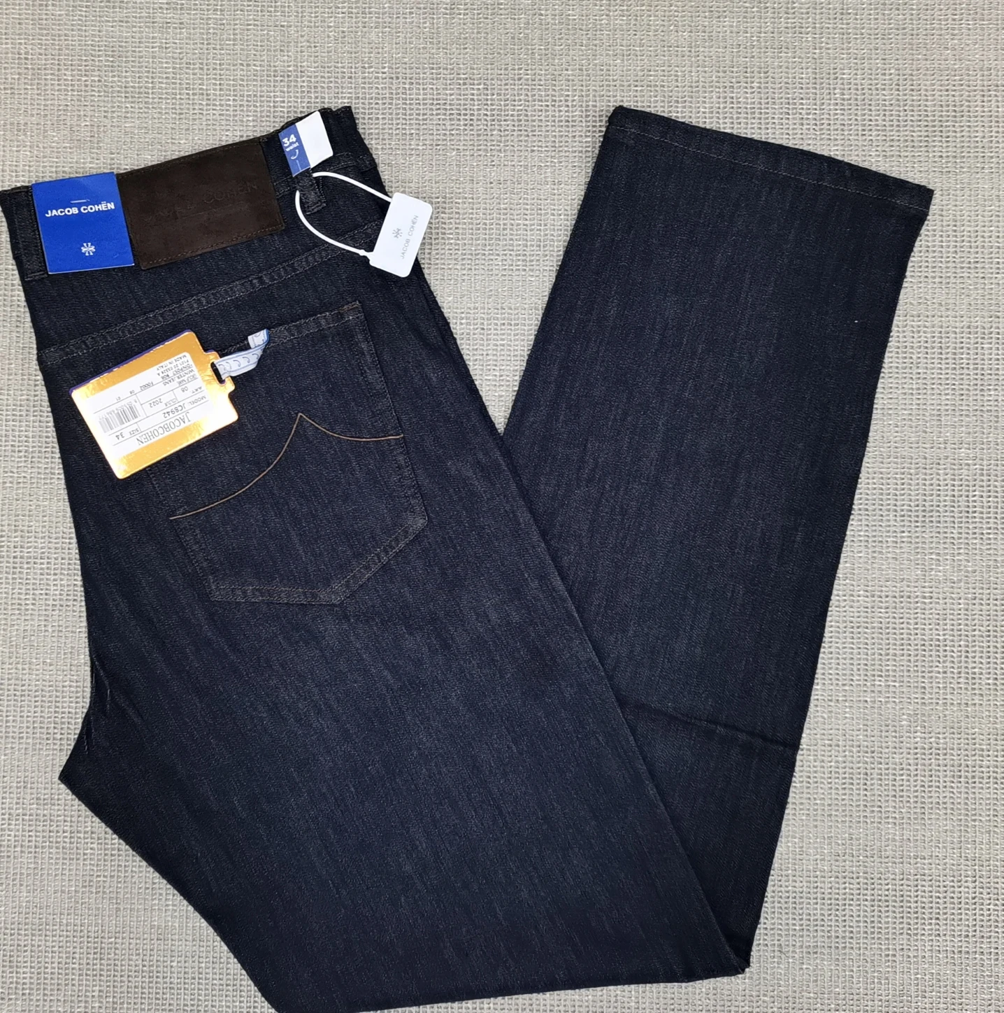 BLSK CPRTI Jeans Thin Cotton Men 2026 Spring Summer new straight breathable comfort pocket embroidery Big size 30-40 Long Pants