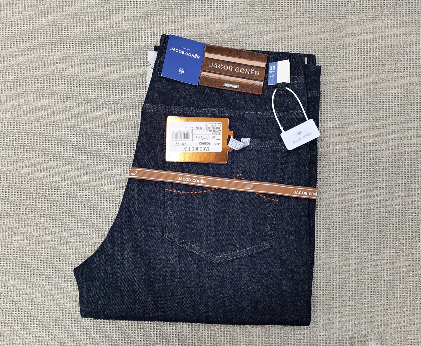 BLSK CPRTI Jeans Thin Cotton Men 2026 Spring Summer new straight breathable comfort pocket embroidery Big size 30-40 Long Pants