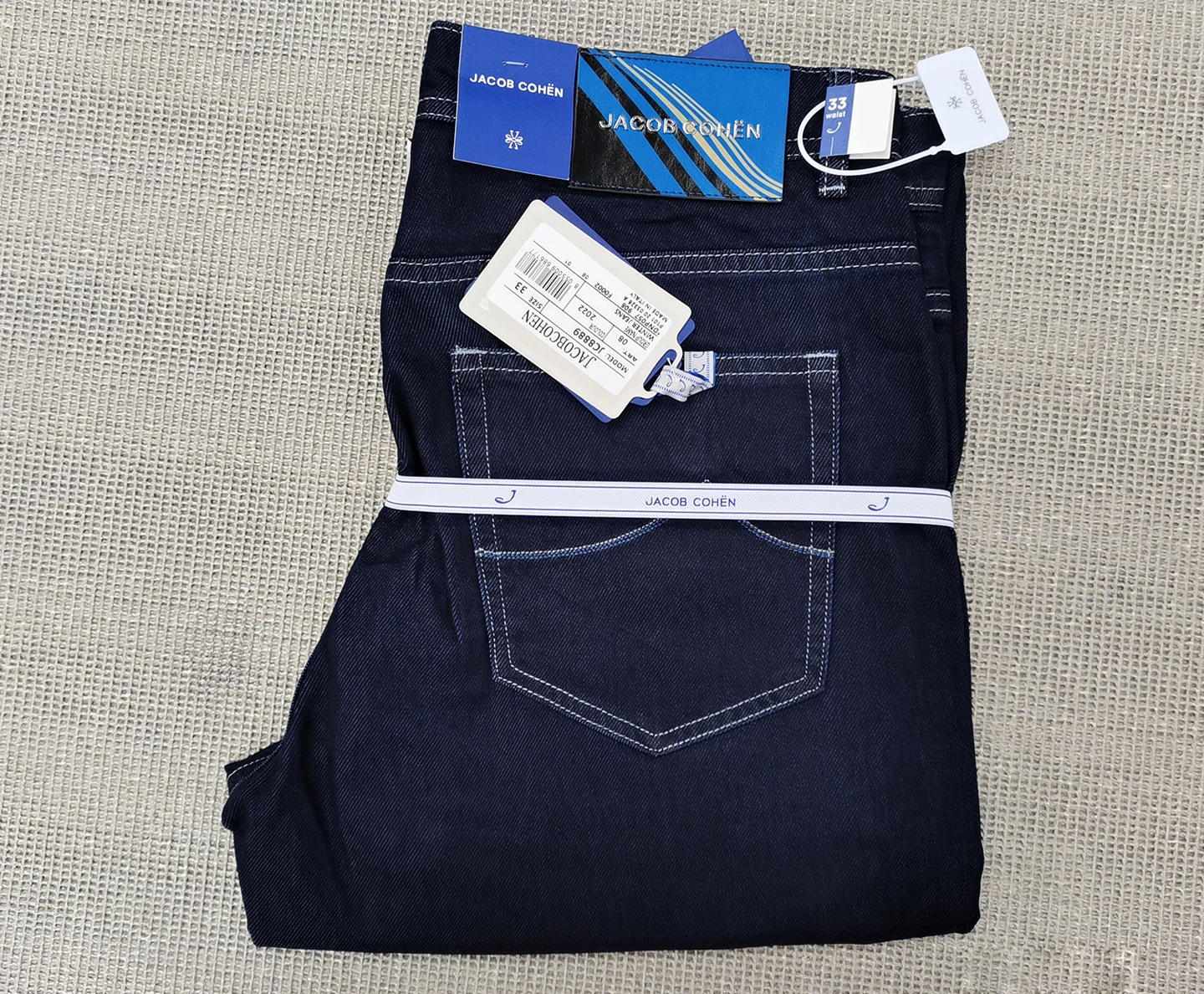 BLSK CPRTI Jeans Thin Cotton Men 2026 Spring Summer new straight breathable comfort pocket embroidery Big size 30-40 Long Pants