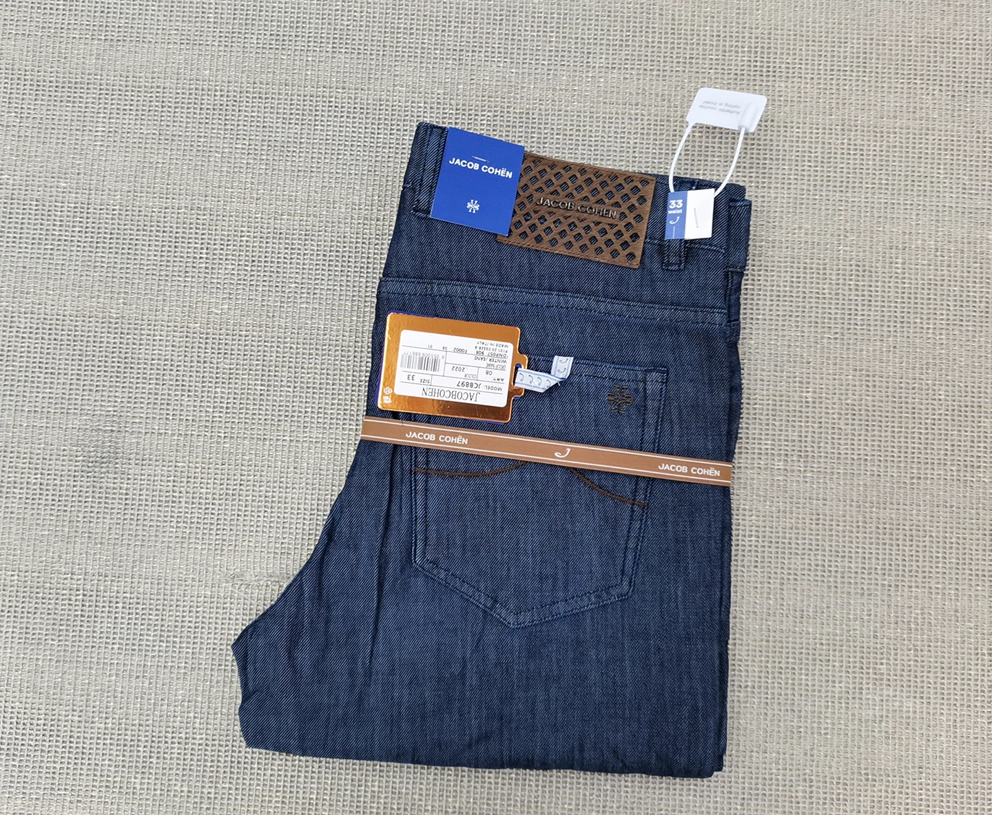 BLSK CPRTI Jeans Thin Cotton Men 2026 Spring Summer new straight breathable comfort pocket embroidery Big size 30-40 Long Pants
