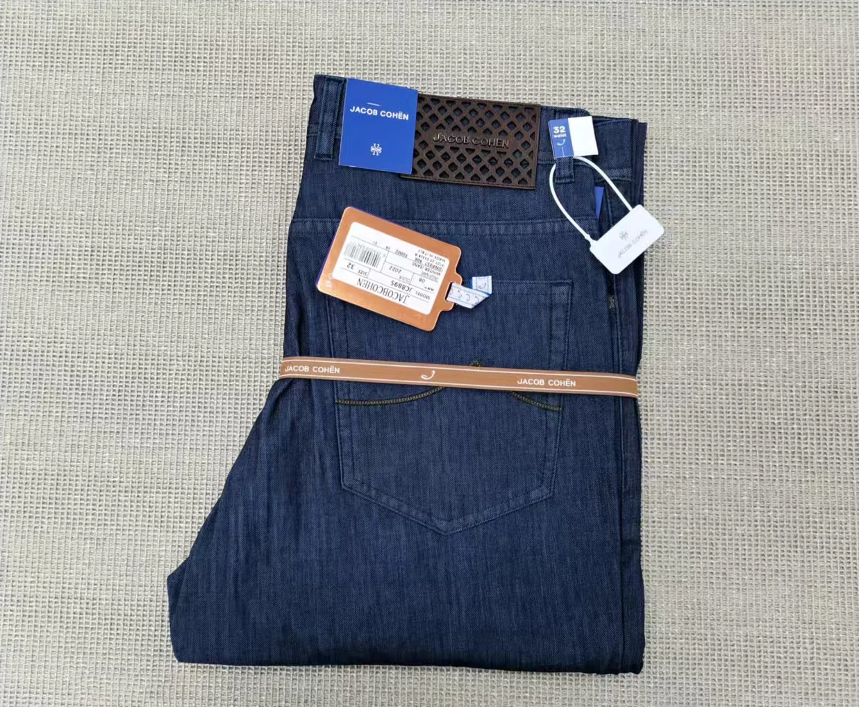 BLSK CPRTI Jeans Thin Cotton Men 2026 Spring Summer new straight breathable comfort pocket embroidery Big size 30-40 Long Pants