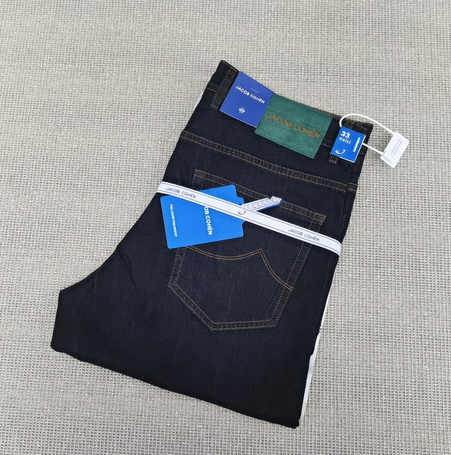 BLSK CPRTI Jeans Thin Cotton Men 2026 Spring Summer new straight breathable comfort pocket embroidery Big size 30-40 Long Pants