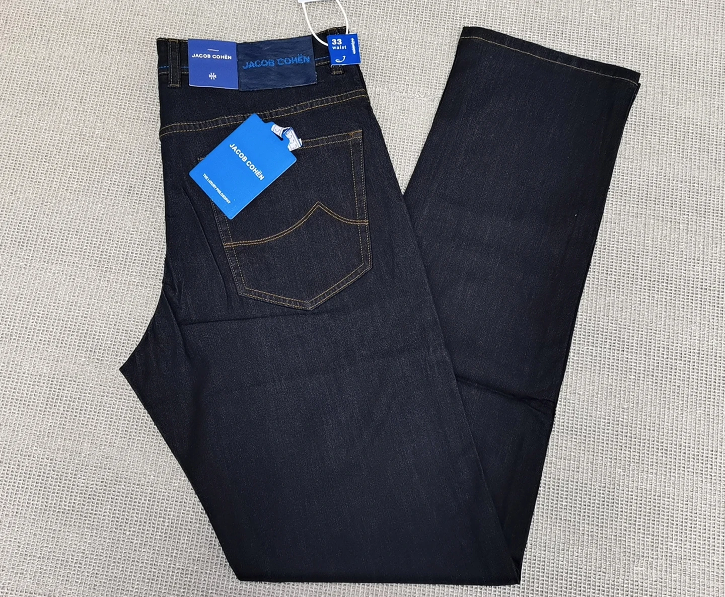 BLSK CPRTI Jeans Thin Cotton Men 2026 Spring Summer new straight breathable comfort pocket embroidery Big size 30-40 Long Pants
