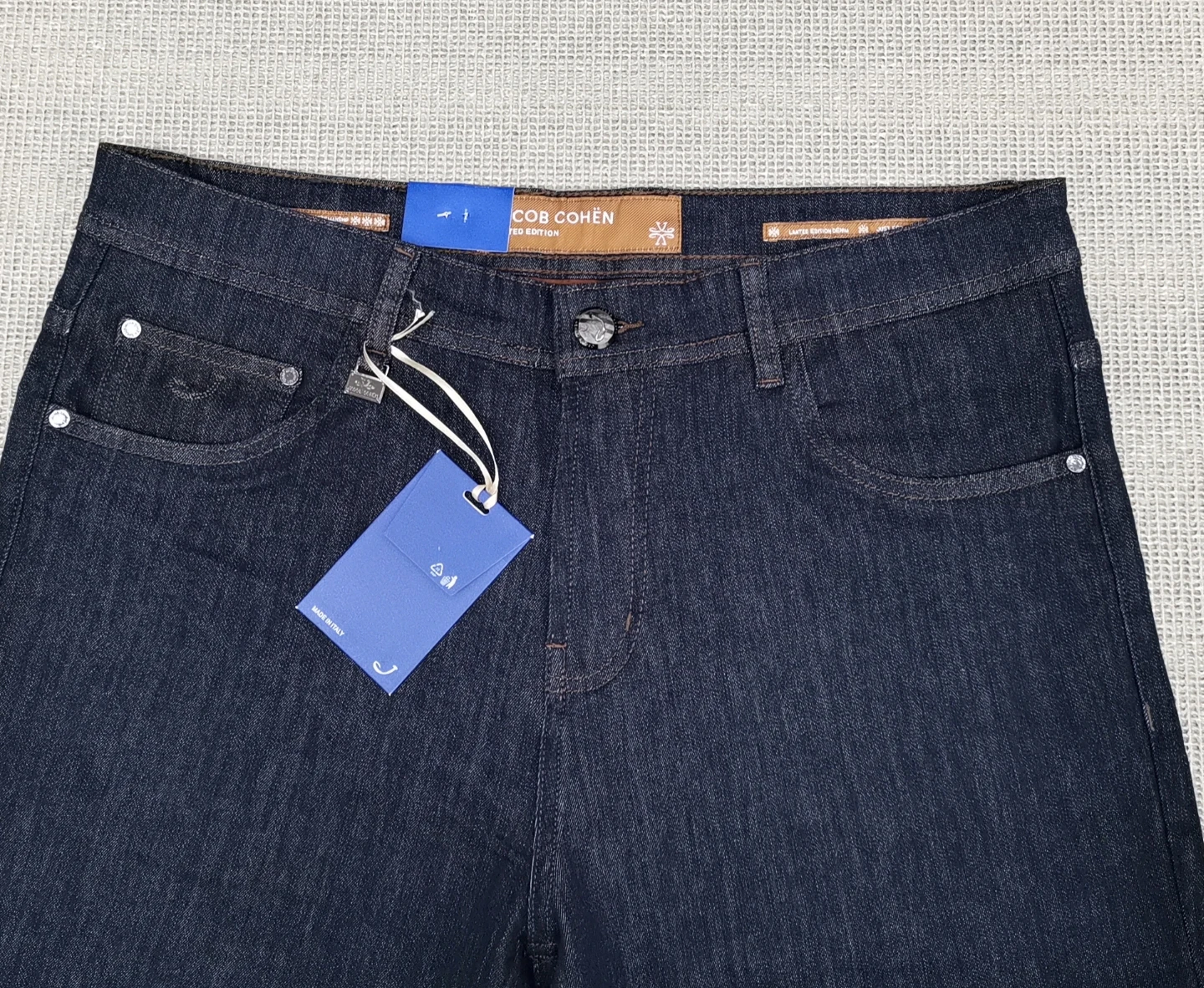 BLSK CPRTI Jeans Thin Cotton Men 2026 Spring Summer new straight breathable comfort pocket embroidery Big size 30-40 Long Pants