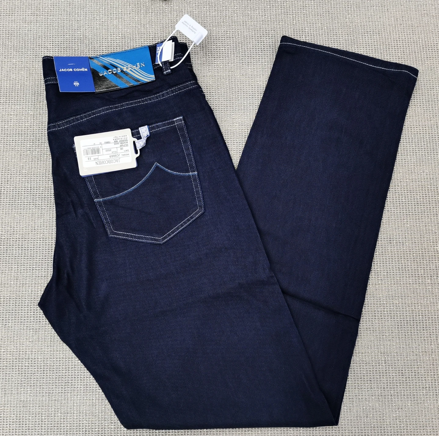 BLSK CPRTI Jeans Thin Cotton Men 2026 Spring Summer new straight breathable comfort pocket embroidery Big size 30-40 Long Pants
