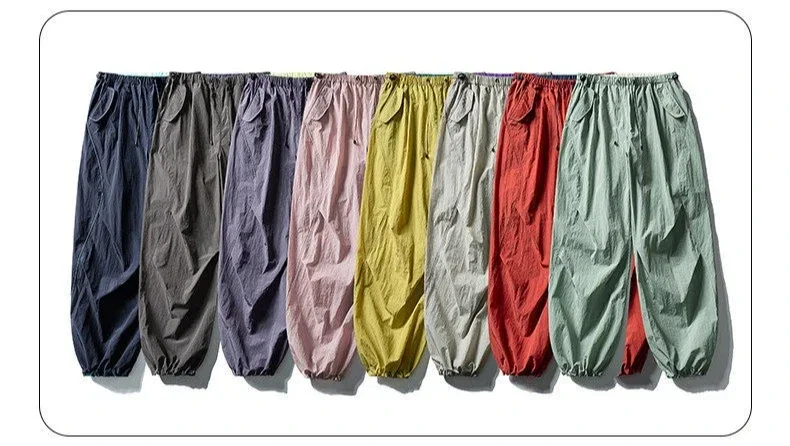 Unisex Outdoor Waterproof Cargo Pants - Quick Dry Wide Leg Techwear Trousers | Windbreaker Hiking Sweatpants with Double