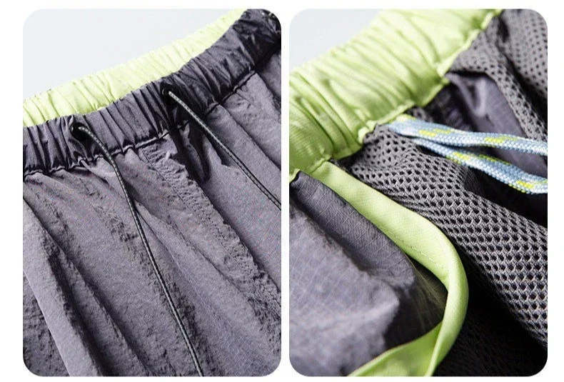 Unisex Outdoor Waterproof Cargo Pants - Quick Dry Wide Leg Techwear Trousers | Windbreaker Hiking Sweatpants with Double