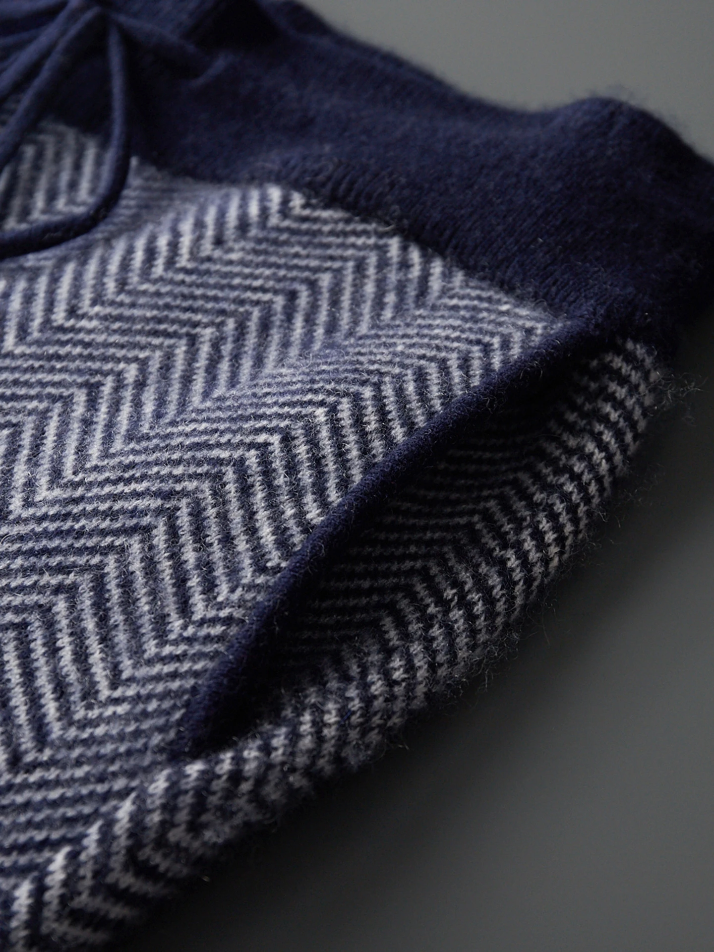 Man 100% Merino Wool Sweater Cardigan Knitted Pants Pencil Trousers Herringbone Color Block Suit Autumn Winter Thick Men's Set