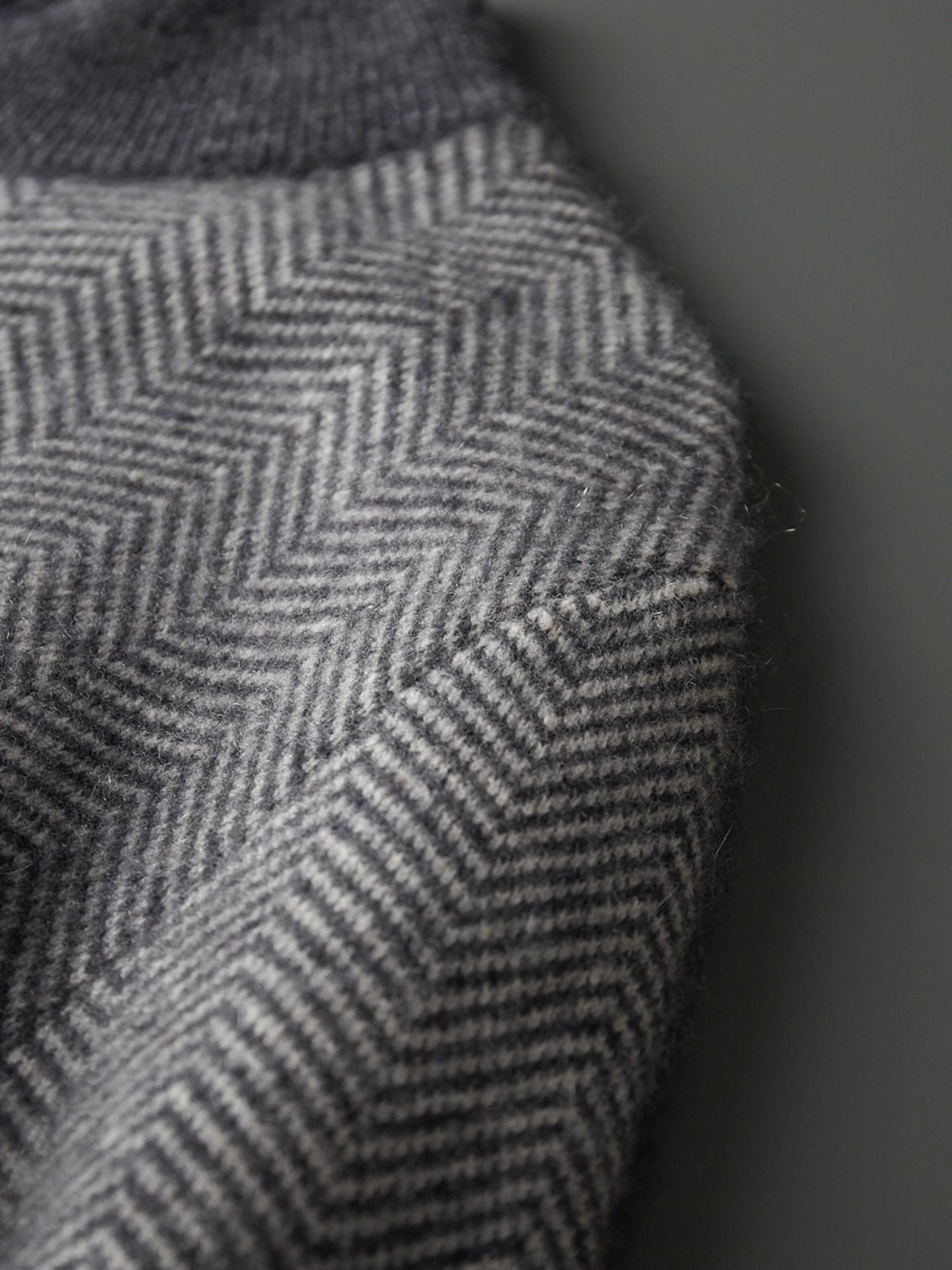 Man 100% Merino Wool Sweater Cardigan Knitted Pants Pencil Trousers Herringbone Color Block Suit Autumn Winter Thick Men's Set