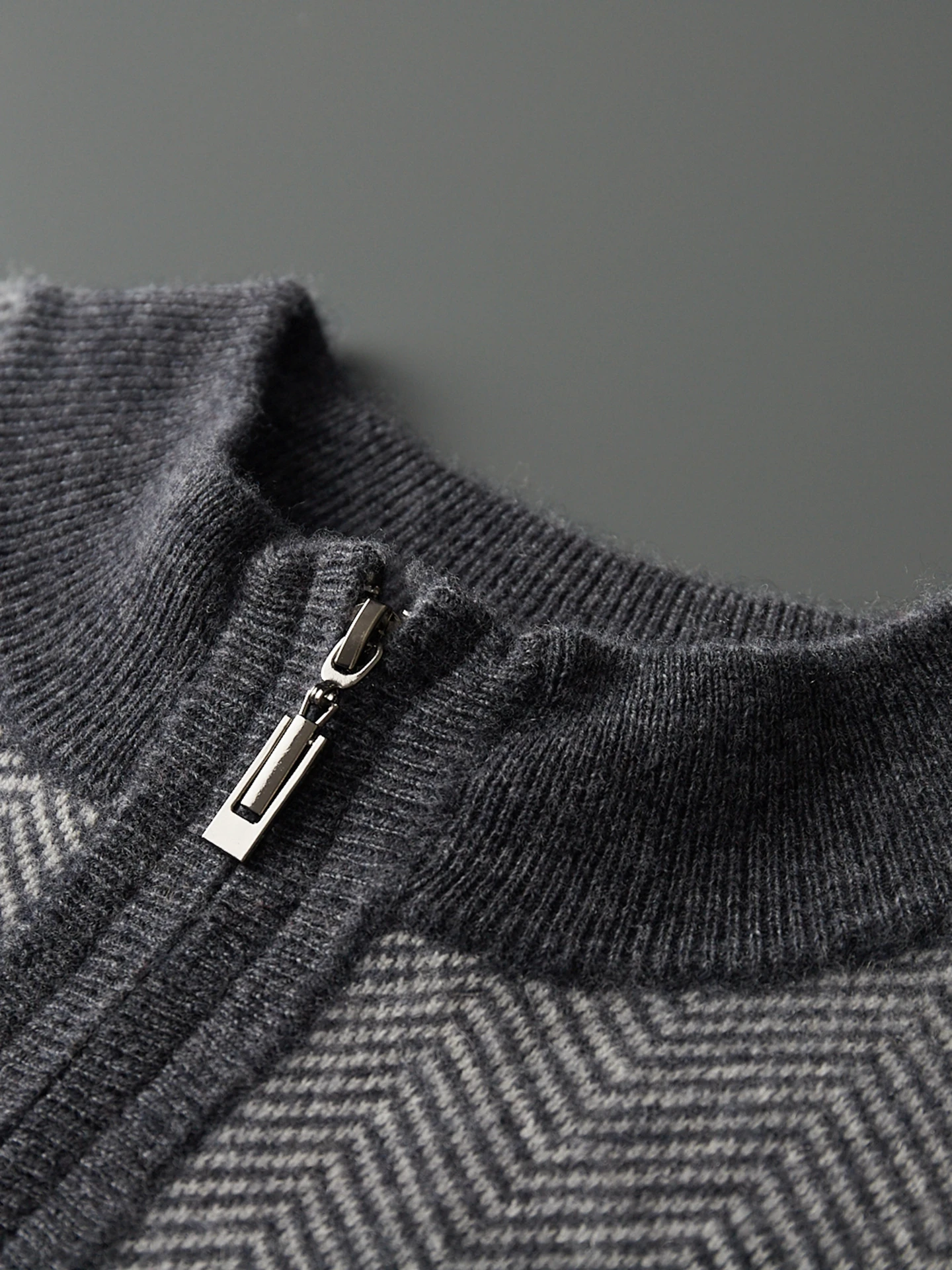 Man 100% Merino Wool Sweater Cardigan Knitted Pants Pencil Trousers Herringbone Color Block Suit Autumn Winter Thick Men's Set