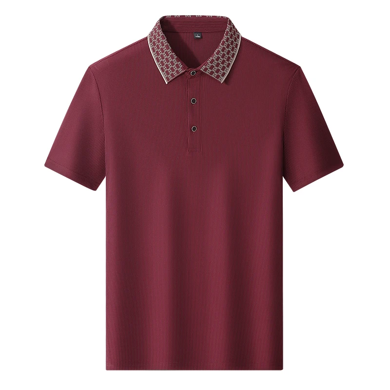 Polo Shirt Men 7xl 8xl 9xl Summer 2025 New High Quality Mens Short-Sleeved Polo Shirt Ice Silk Men's Business Casual Polo Shirt