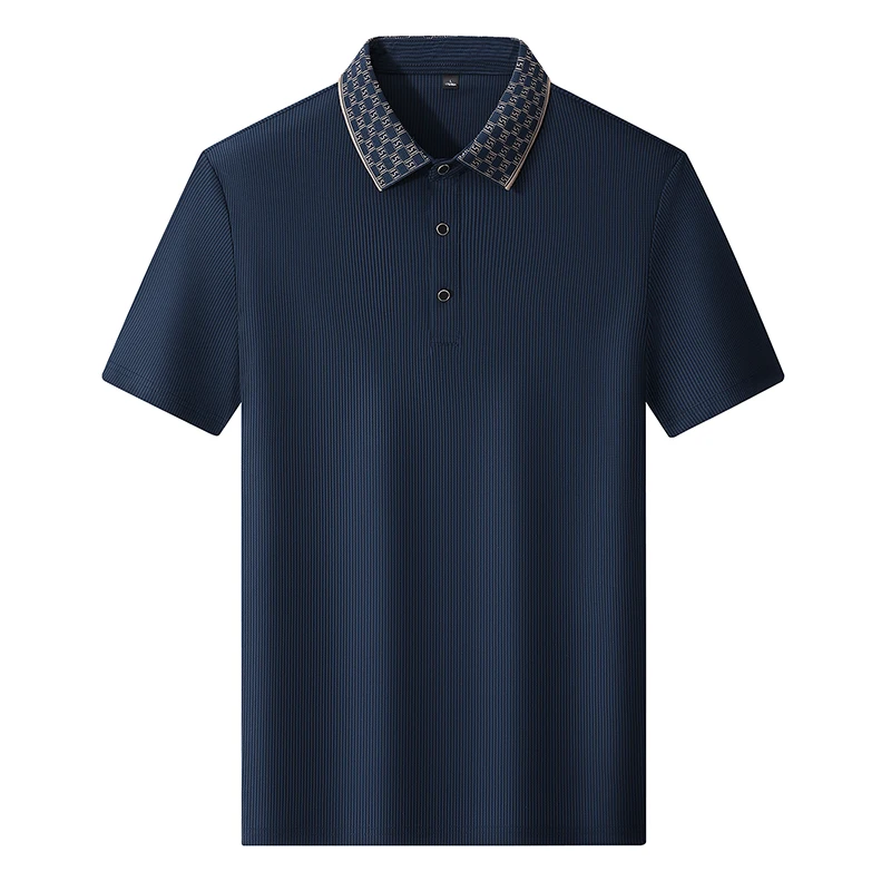 Polo Shirt Men 7xl 8xl 9xl Summer 2025 New High Quality Mens Short-Sleeved Polo Shirt Ice Silk Men's Business Casual Polo Shirt