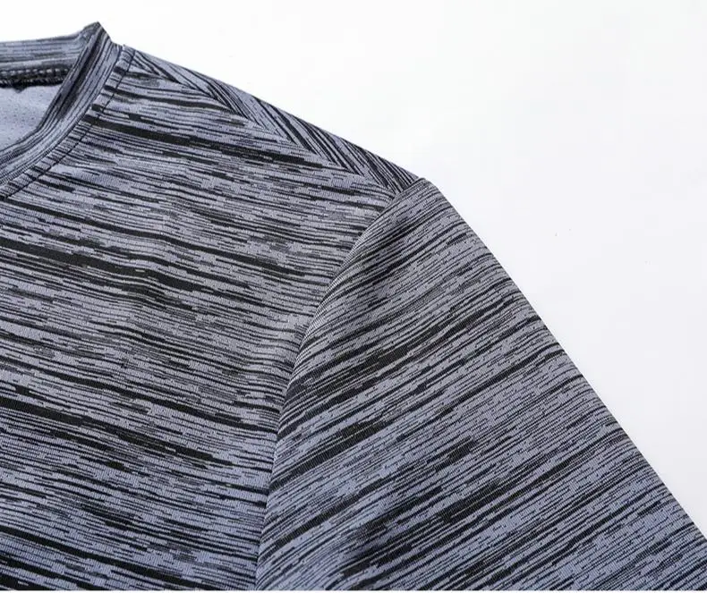 Summer Men's Long Sleeve Quick Dry Ice Silk T-Shirt High Elastic Plus Size Sun Protection Cationic Top for Outdoor Sports