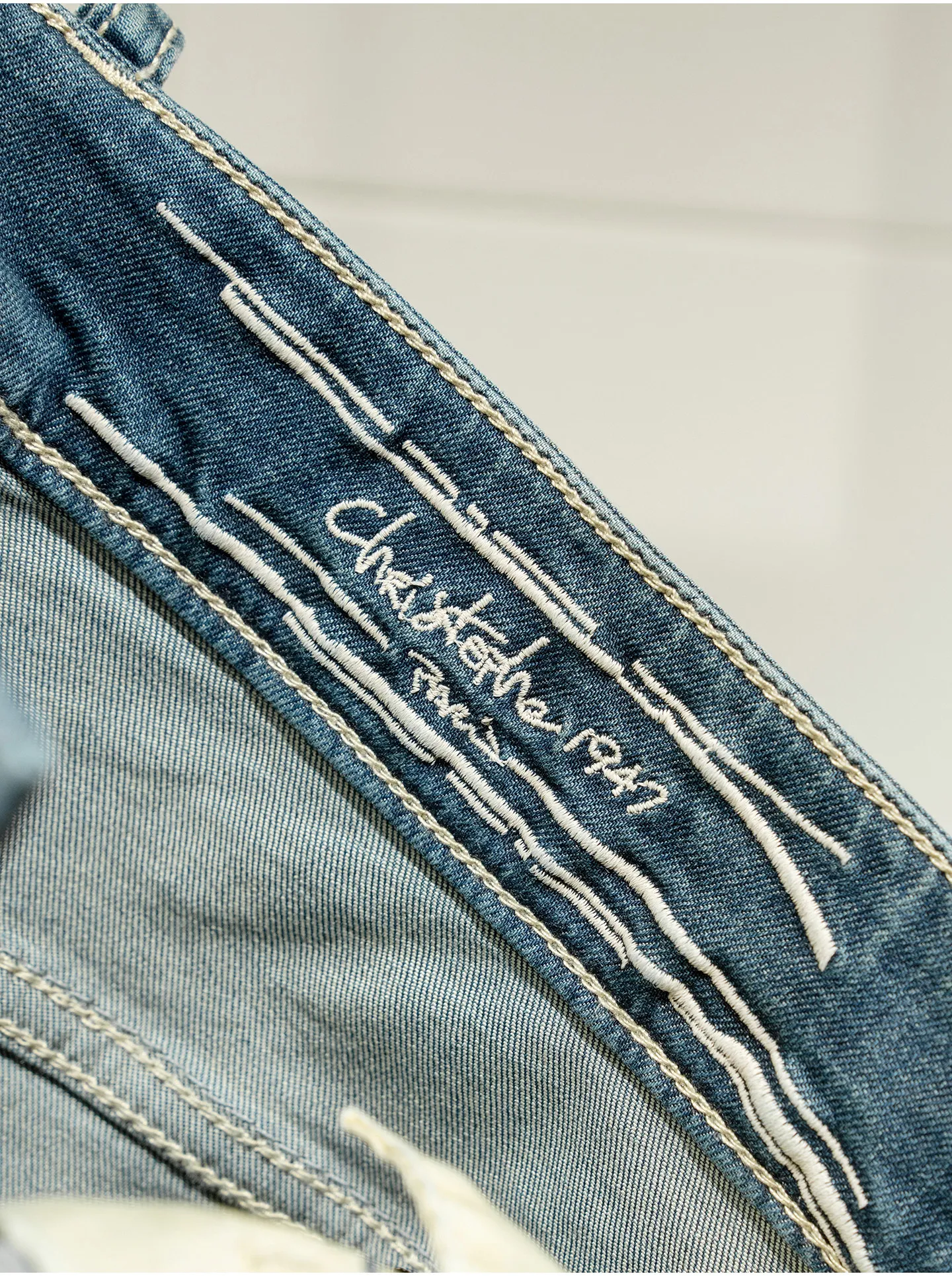 [14 ounces vintage wash] Lyocell mulberry silk blend, thin fit small straight jeans men