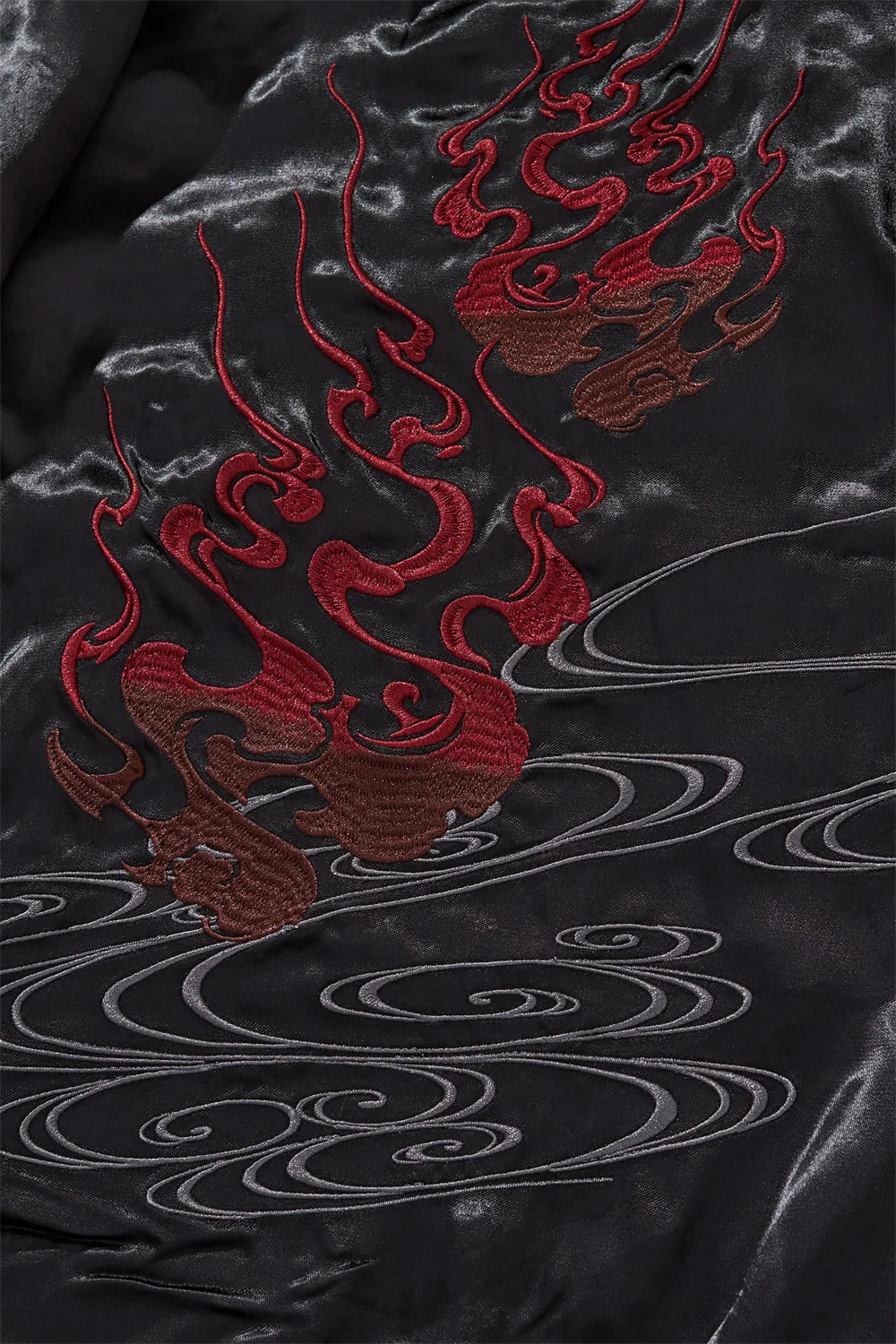 Japanese Style Nine Tailed Fox and Flame Embroidered Jacket 2025 Women Men Baseball Streetwear Harajuku Clothing Autumn Coats