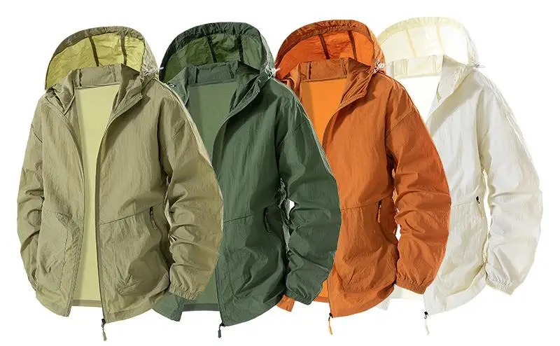 UPF 50+ Summer Hiking Jacket Men Big Size 8XL Waterproof Quick Dry Camping Windbreaker Trekking Fishing Outdoor Anti UV Clothes