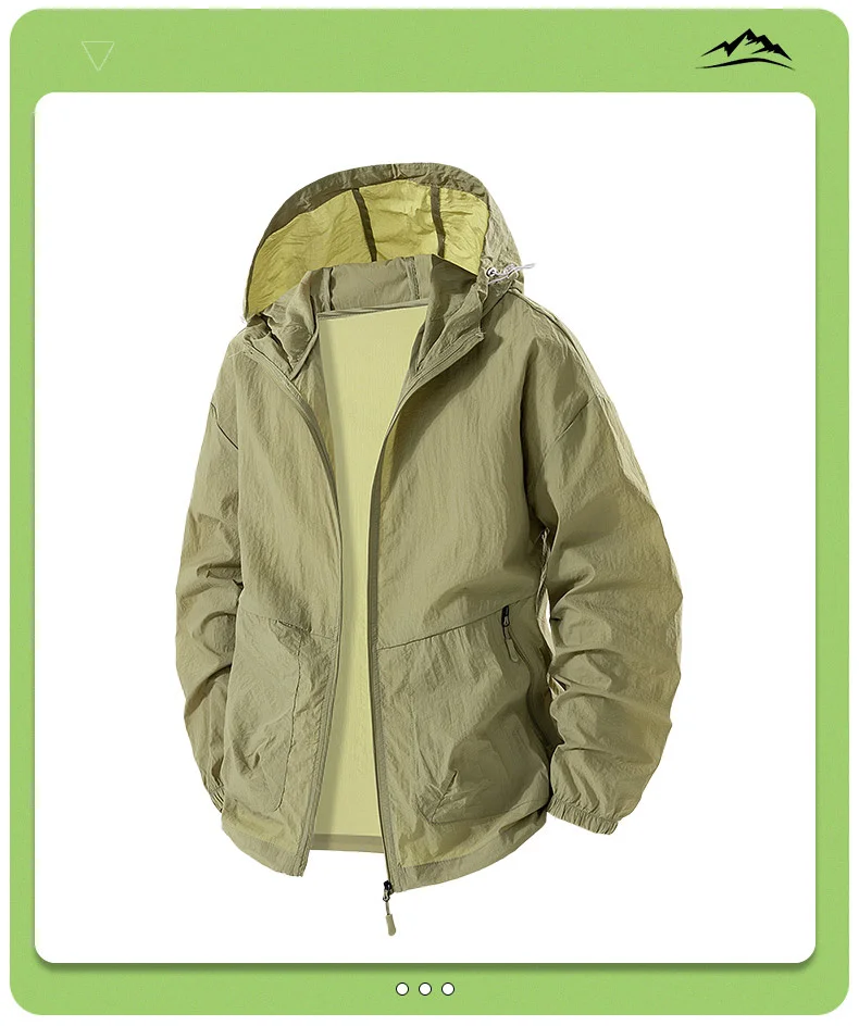UPF 50+ Summer Hiking Jacket Men Big Size 8XL Waterproof Quick Dry Camping Windbreaker Trekking Fishing Outdoor Anti UV Clothes