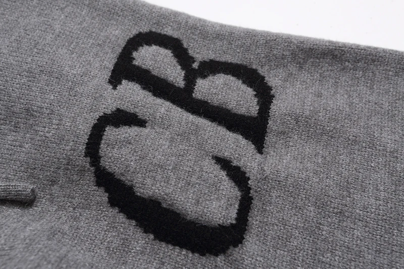 Black White Couple Sweaters High Quality Jacquard CB Knitted Sweatshirts Fashion Oversize Round Neck Pullover Men Women Pants
