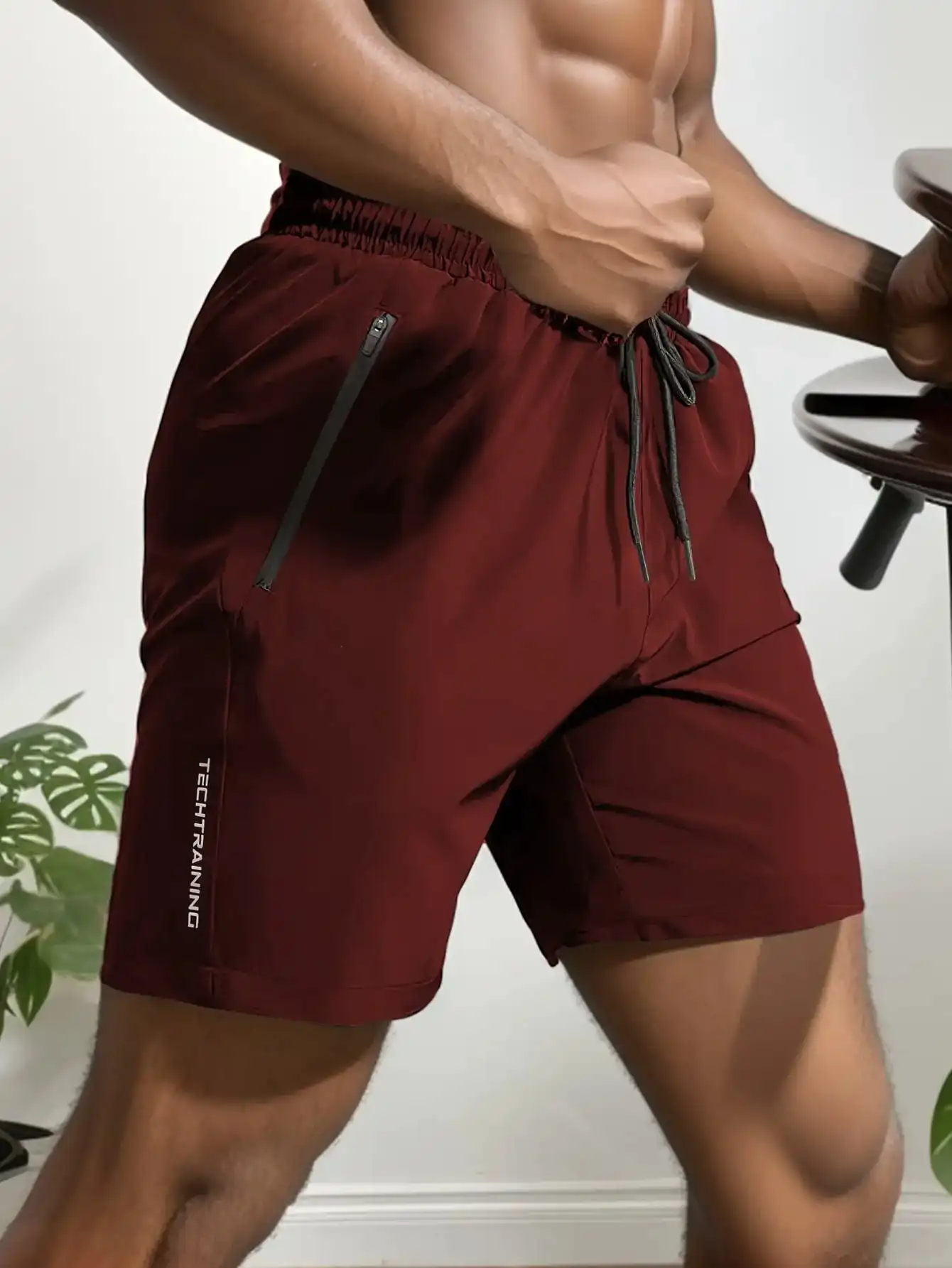 Men's Shorts Five-Pack, Sports, Fitness, Swimming, with Zipper Pockets, Quick-Drying, Casual, Breathable, Drawstring Shorts, Suitable for Summer Outdoor Activities, Fitness Training, Home Leisure, Beach Vacations