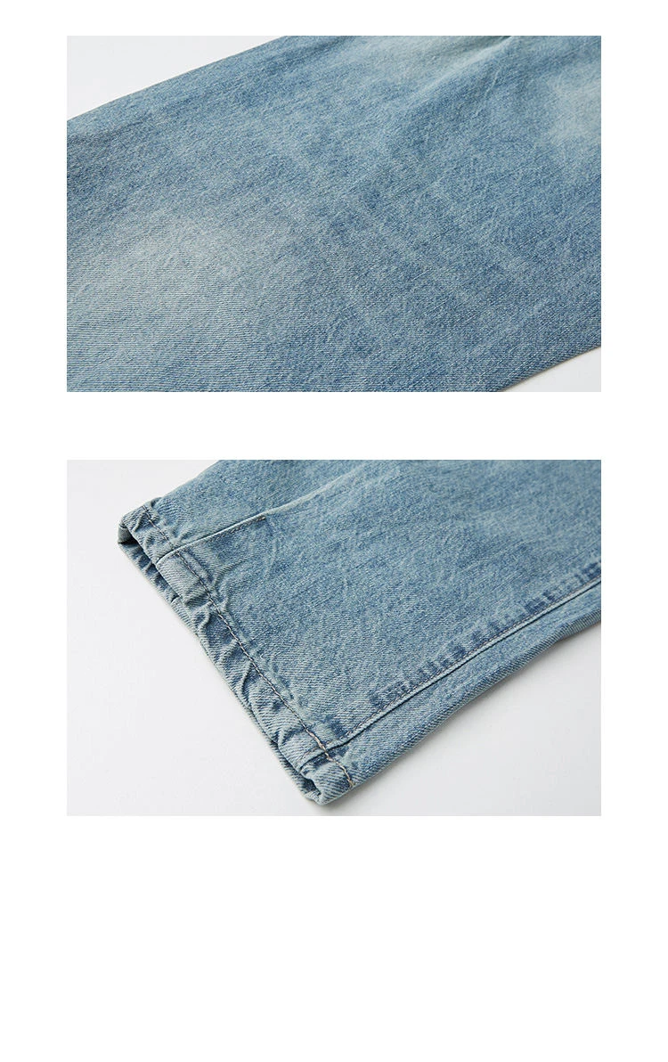 American Vintage High Quality Cargo Jeans Men Clothing Japanese Streetwear Straight Denim Trousers Harajuku Casual Pants Male