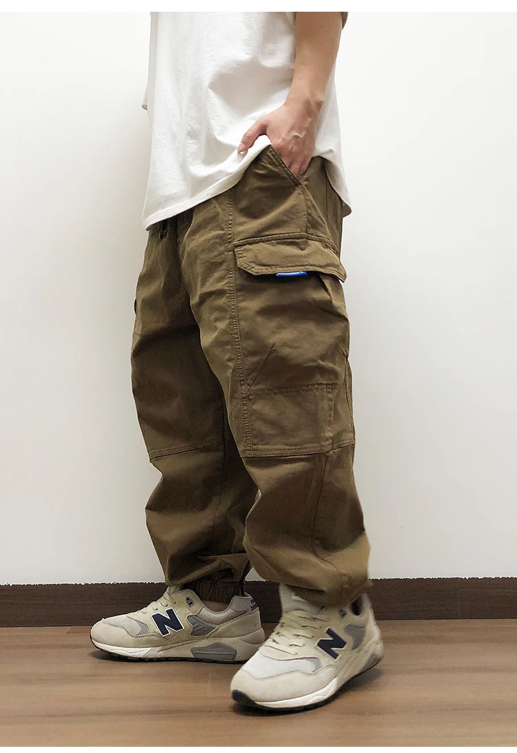 High Quality Japanese Streetwear Baggy Cargo Pants Hip Hop Men'S Clothing Plus Size Casual Jogging Pants Harajuku Trousers Male