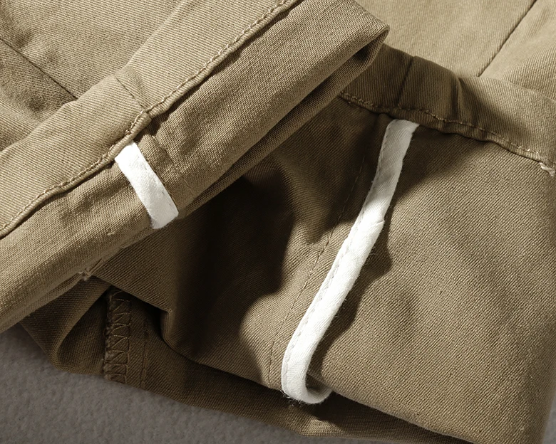 Japanese casual pants with retro loose feet, men's fashionable clothes washed with old khaki elastic woven nine-point tapered pa