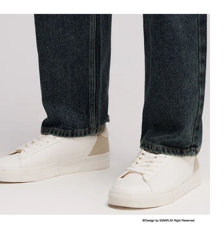 Semir Jeans Men 2025 Winter New Loose Straight Leg Classic Versatile Casual Pants