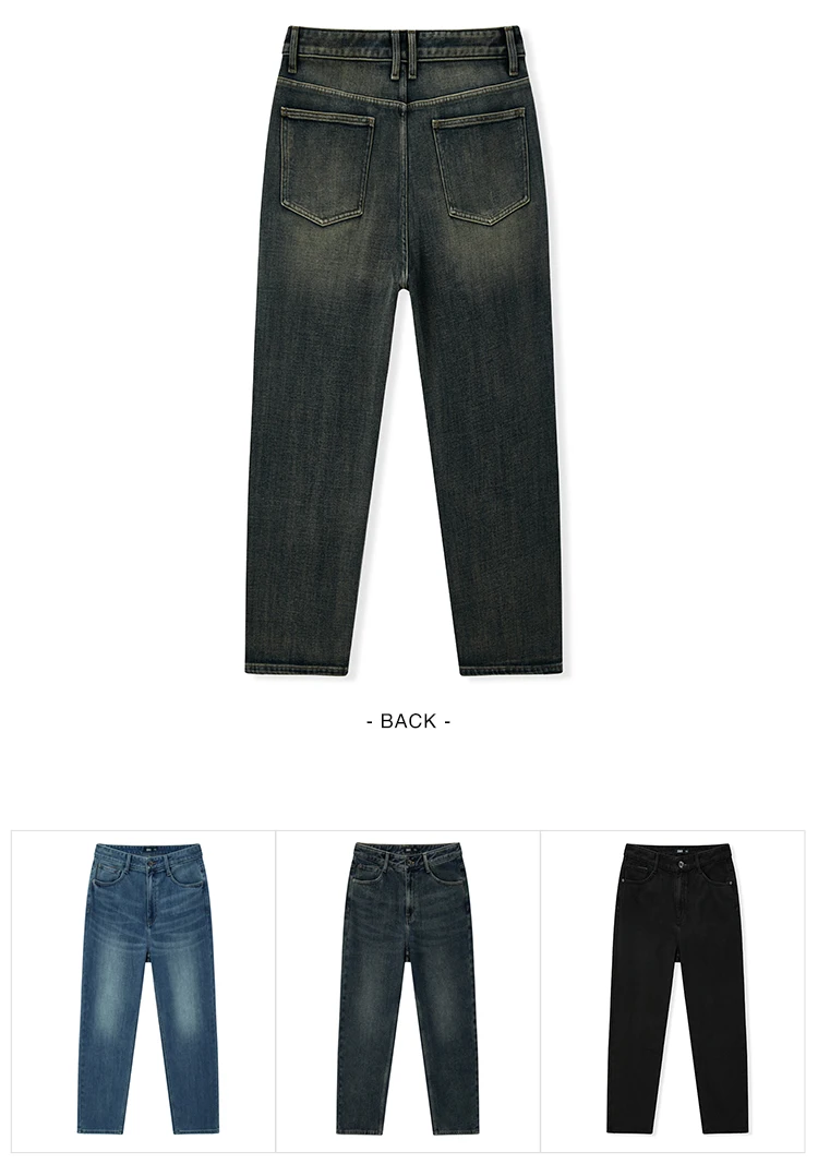 Semir Jeans Men 2025 Winter New Loose Straight Leg Classic Versatile Casual Pants