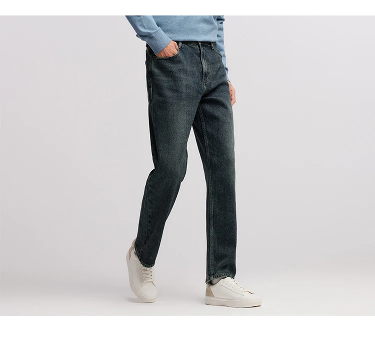 Semir Jeans Men 2025 Winter New Loose Straight Leg Classic Versatile Casual Pants