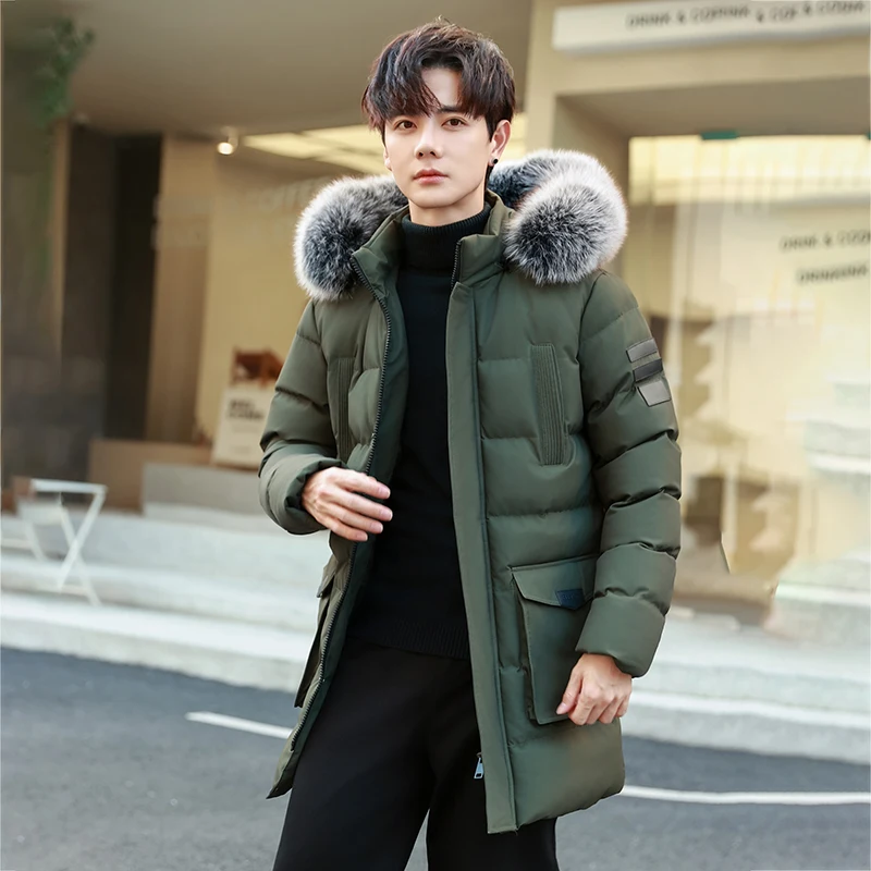 Winter New Thickened Windproof Warm Cap Long Cotton Jacket Outdoor High Quality Windproof and Breathable Thickened Padded Jacket