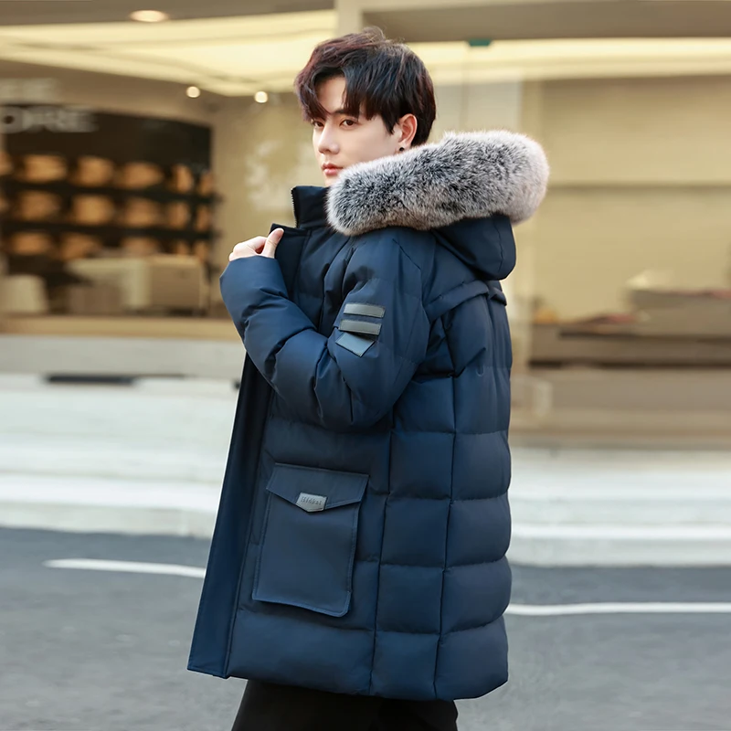 Winter New Thickened Windproof Warm Cap Long Cotton Jacket Outdoor High Quality Windproof and Breathable Thickened Padded Jacket