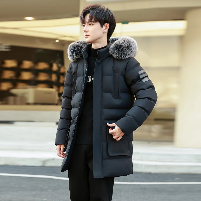Winter New Thickened Windproof Warm Cap Long Cotton Jacket Outdoor High Quality Windproof and Breathable Thickened Padded Jacket