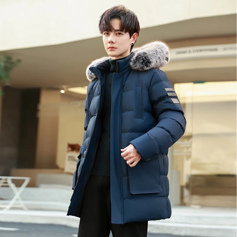 Winter New Thickened Windproof Warm Cap Long Cotton Jacket Outdoor High Quality Windproof and Breathable Thickened Padded Jacket