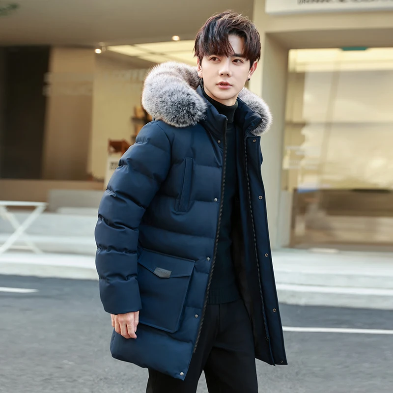 Winter New Thickened Windproof Warm Cap Long Cotton Jacket Outdoor High Quality Windproof and Breathable Thickened Padded Jacket
