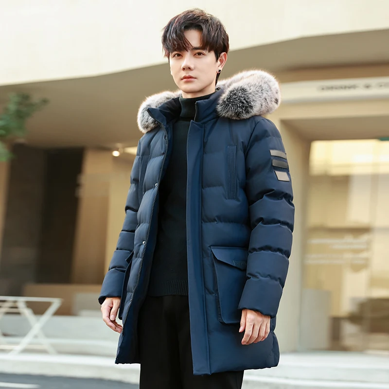 Winter New Thickened Windproof Warm Cap Long Cotton Jacket Outdoor High Quality Windproof and Breathable Thickened Padded Jacket
