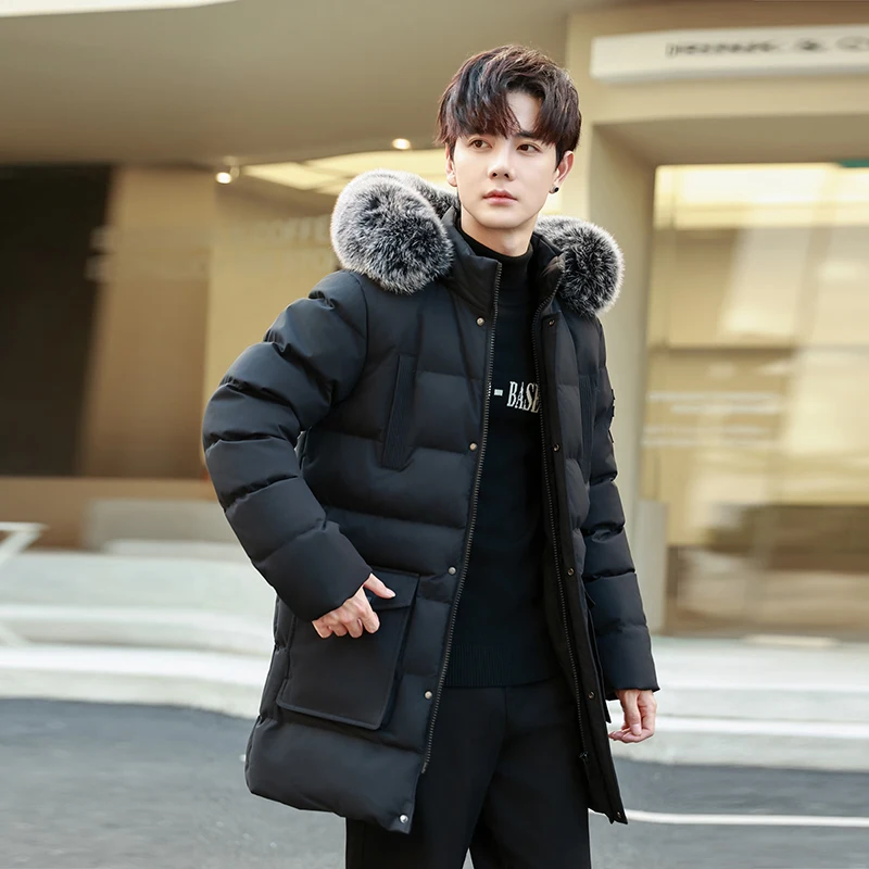 Winter New Thickened Windproof Warm Cap Long Cotton Jacket Outdoor High Quality Windproof and Breathable Thickened Padded Jacket