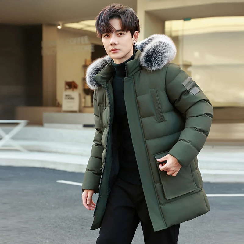 Winter New Thickened Windproof Warm Cap Long Cotton Jacket Outdoor High Quality Windproof and Breathable Thickened Padded Jacket