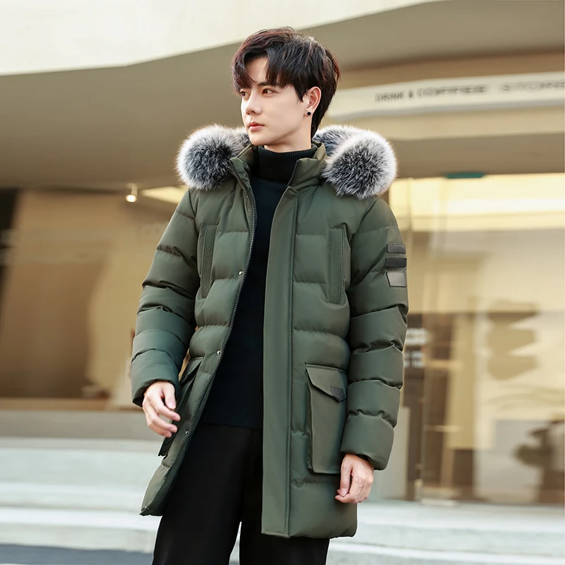 Winter New Thickened Windproof Warm Cap Long Cotton Jacket Outdoor High Quality Windproof and Breathable Thickened Padded Jacket