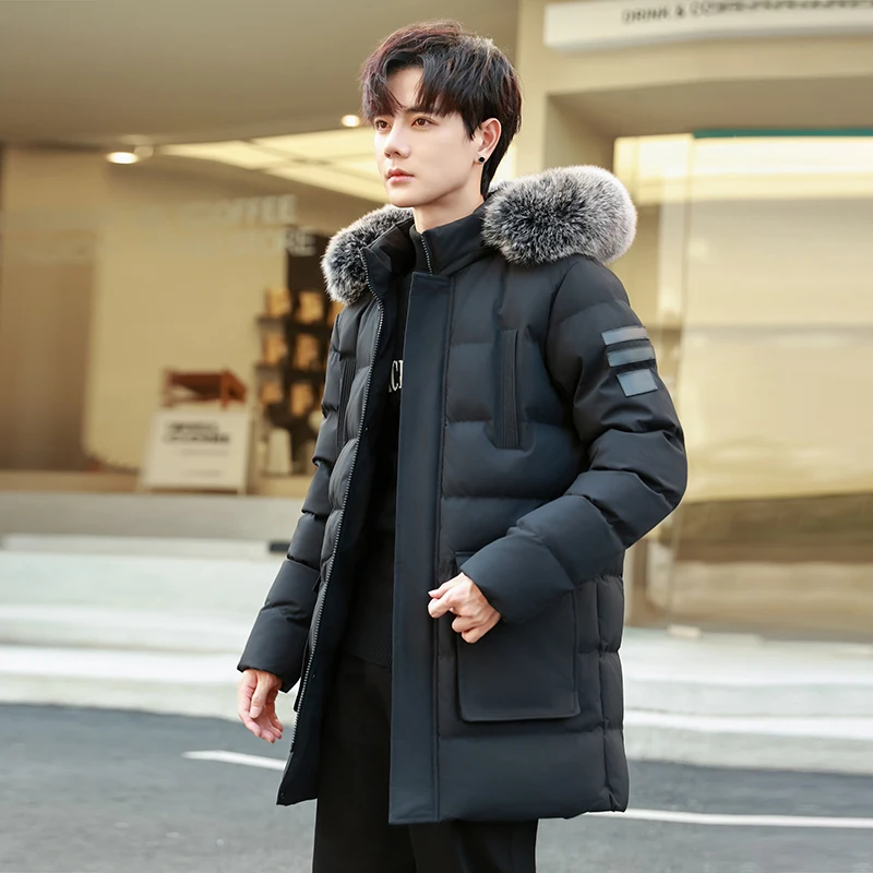 Winter New Thickened Windproof Warm Cap Long Cotton Jacket Outdoor High Quality Windproof and Breathable Thickened Padded Jacket