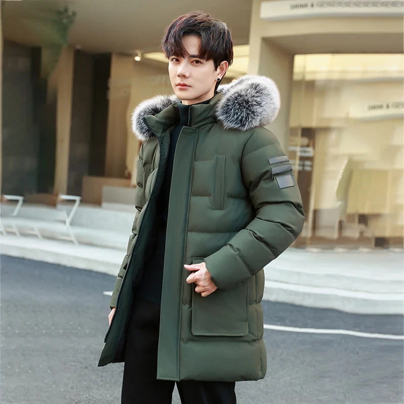 Winter New Thickened Windproof Warm Cap Long Cotton Jacket Outdoor High Quality Windproof and Breathable Thickened Padded Jacket