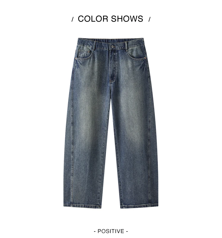 Semir Men Jeans Loose Curved Barrel Leg Retro Washed Street Casual Style Autumn Denim Pants Urban Daily Wear 2026