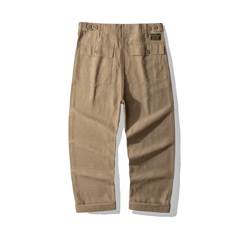 107 Good Quality America Style Cargo Pants for Men 100% Cotton Comfortable Straight Trouser Spring Falll Casual Loose Bottonwear