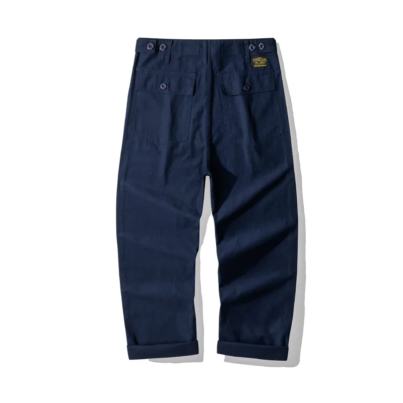 107 Good Quality America Style Cargo Pants for Men 100% Cotton Comfortable Straight Trouser Spring Falll Casual Loose Bottonwear