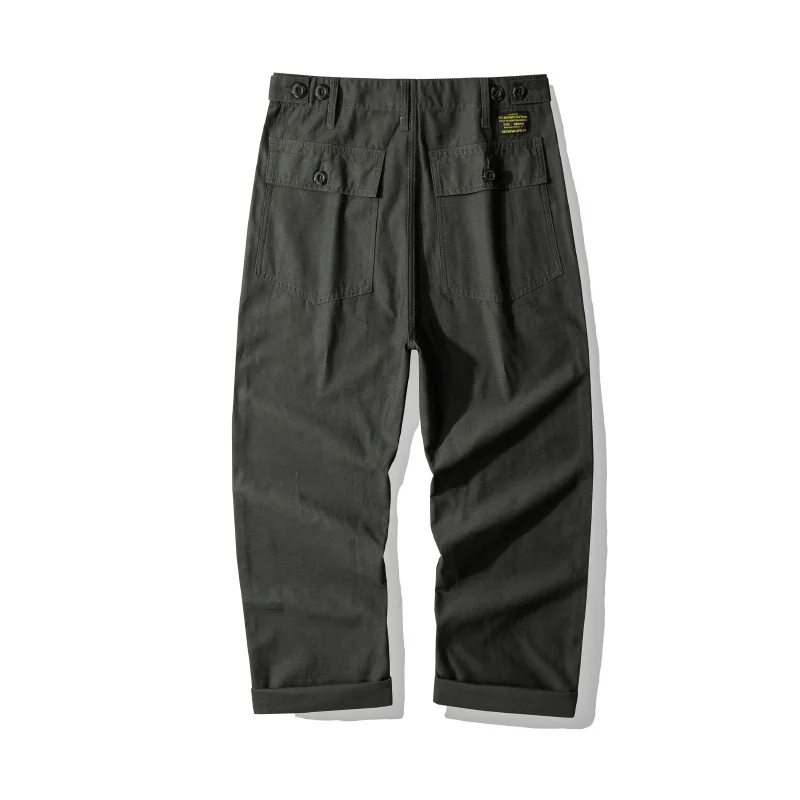 107 Good Quality America Style Cargo Pants for Men 100% Cotton Comfortable Straight Trouser Spring Falll Casual Loose Bottonwear
