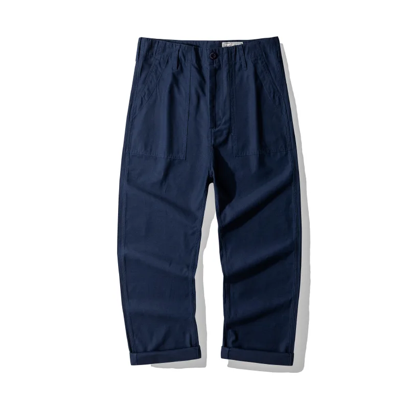 107 Good Quality America Style Cargo Pants for Men 100% Cotton Comfortable Straight Trouser Spring Falll Casual Loose Bottonwear