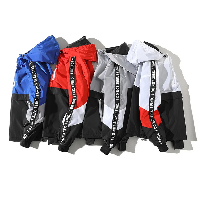 HKSH Spring Autumn New Men's Tide Punk Patchwork Hoodie Fashion Color Contrast Hooded Pullover Oversized Women Jacket Top HK3519