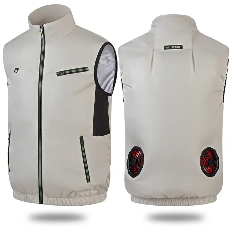 Sleeveless Fan Cooling Vest Air Conditioned Clothing for Summer Outdoor Work, Heat Relief Cooling Jacket for Men Women