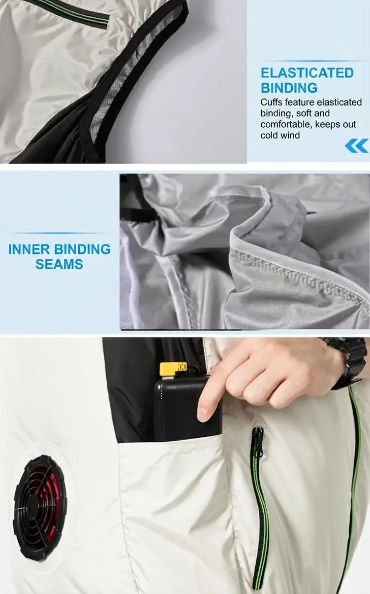 Sleeveless Fan Cooling Vest Air Conditioned Clothing for Summer Outdoor Work, Heat Relief Cooling Jacket for Men Women