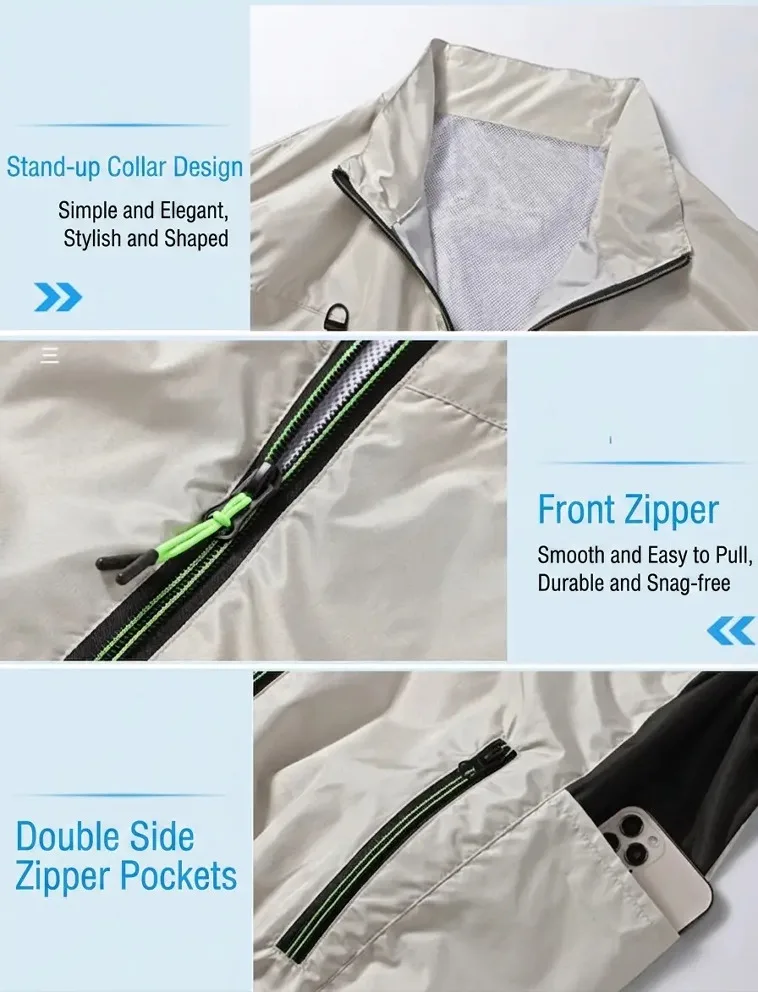 Sleeveless Fan Cooling Vest Air Conditioned Clothing for Summer Outdoor Work, Heat Relief Cooling Jacket for Men Women